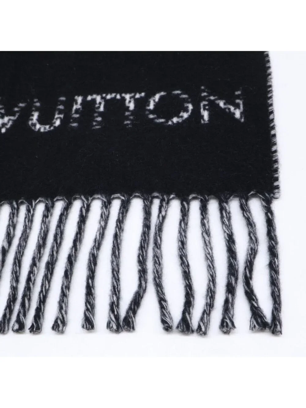 Louis Vuitton Monogram Check Cashmere Damier Reverse Fringe